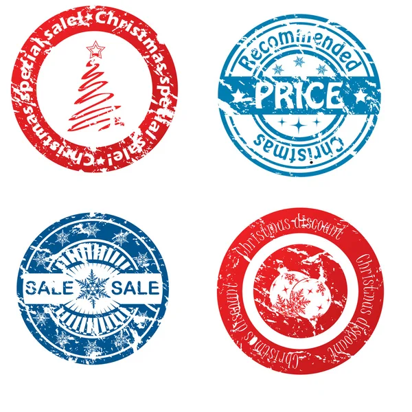 Briefmarken zum Weihnachtsverkauf — Stockvektor