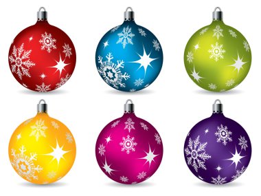 Bright christmas decorations clipart