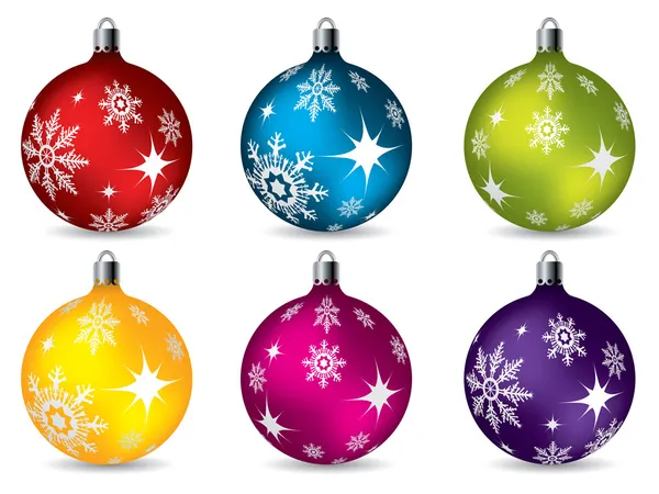 Bright christmas decorations — Stock Vector