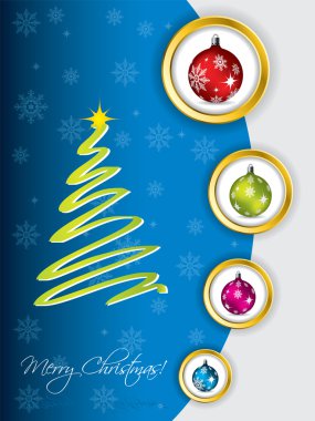 Cool christmas greeting design clipart