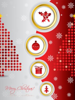 Cool christmas card design clipart