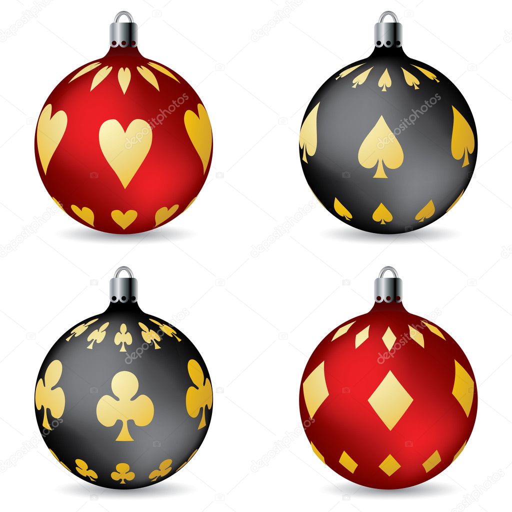 Poker christmas decorations