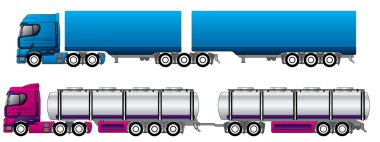 B double road trains clipart