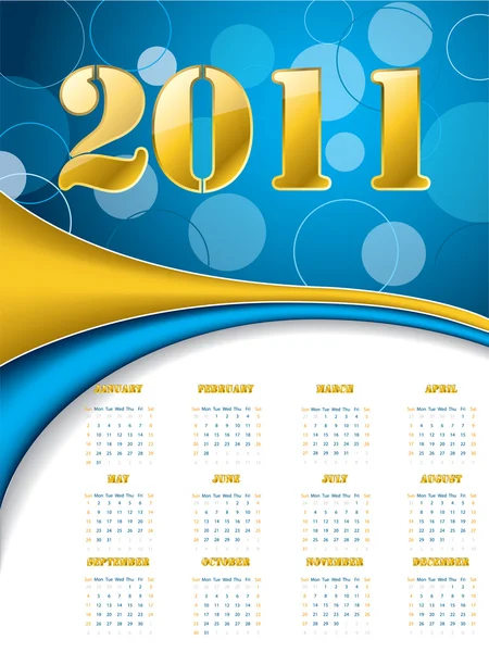 Dotted golden calendar — Stock Vector