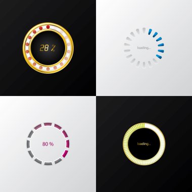 Circle progress indicators clipart