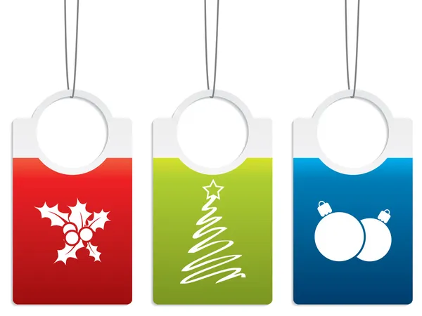 Etikettendesigns für Weihnachten — Stockvektor