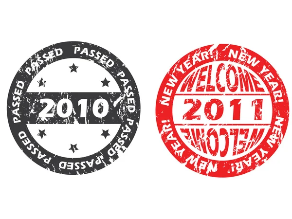 Old and new year seals — Stock Vector