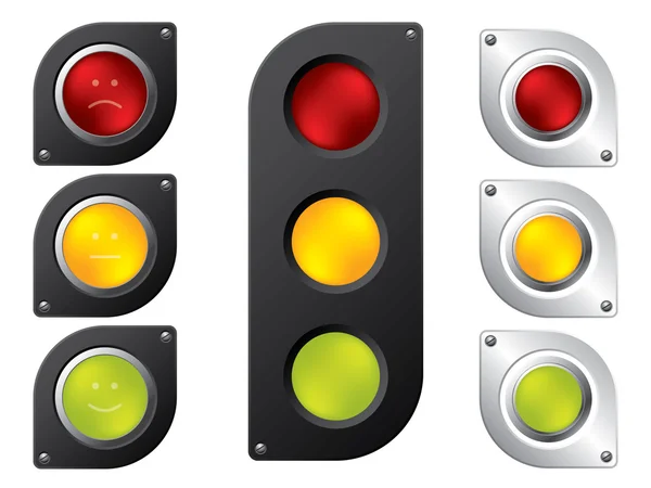 Különböző közlekedési lámpa minták — Stock Vector
