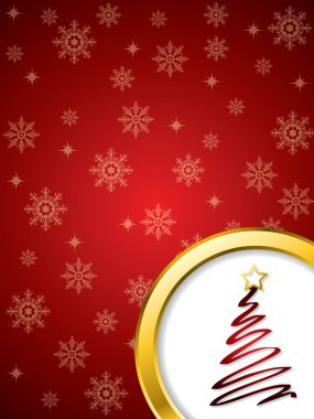 Christmas card design in red clipart