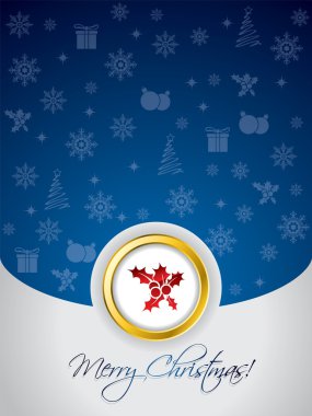 Blue christmas greeting card clipart