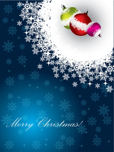 Carte de voeux de Noël avec décorations — Image vectorielle