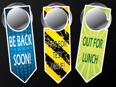 Door hanger messages clipart