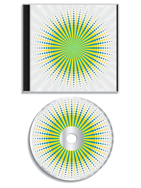 Cd and cover burst design — Stock Vector