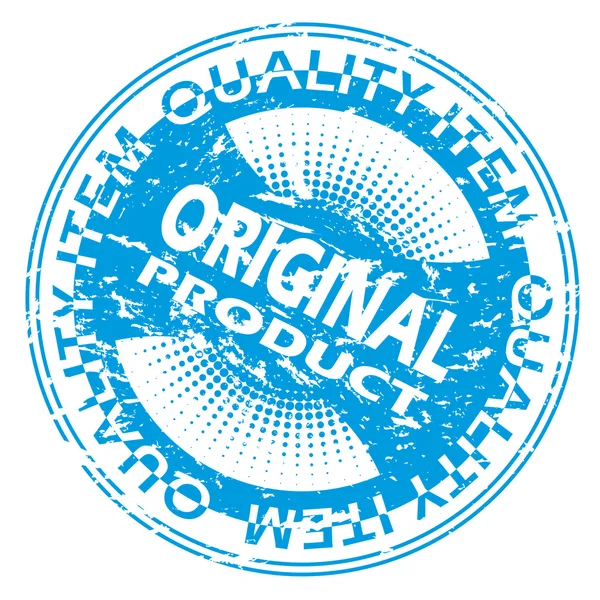 Blå original produkt seal design — Stock vektor