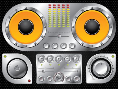 Hi fi control set clipart