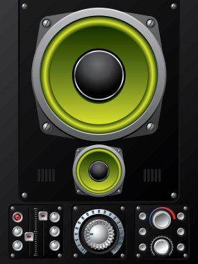 Hi-fi control deck clipart