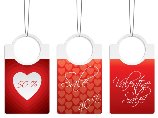 Valentinstag Verkauf Etikettenset — Stockvektor