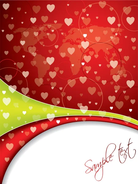 Astratto San Valentino Card — Vettoriale Stock