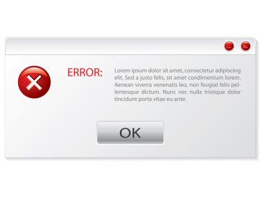 Customizable error window clipart