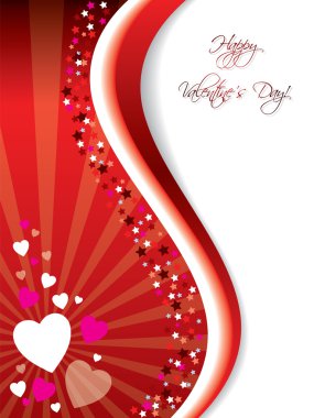 Bursting Valentine card design clipart