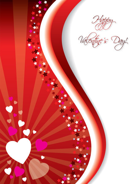 Bursting Valentine card design