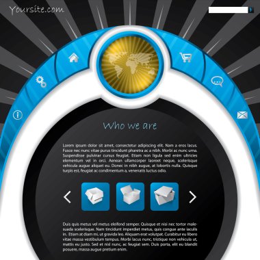 Cool new concept website template design clipart