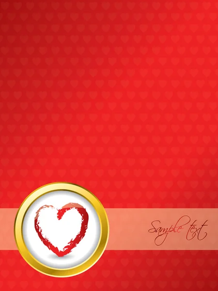 Diseño de tarjeta de felicitación Valentine con anillo — Vector de stock
