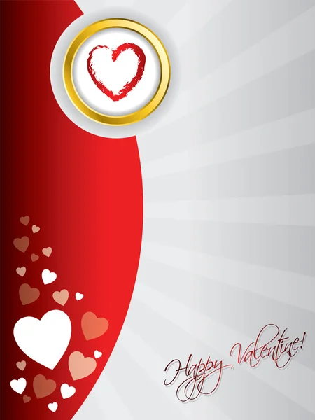 Nouveau design de carte de voeux de Saint-Valentin — Image vectorielle