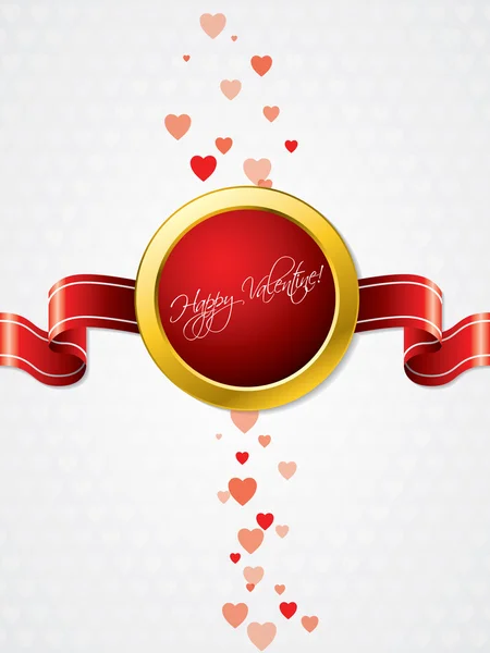 Ribbon valentine day greeting — Stock Vector