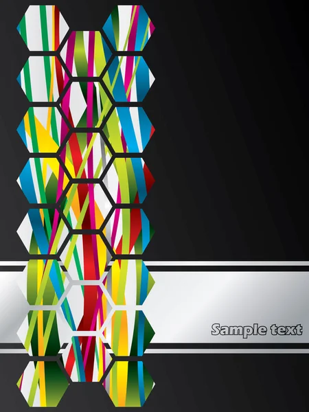 Modèle Conception Brochure Ruban Hexagone — Image vectorielle