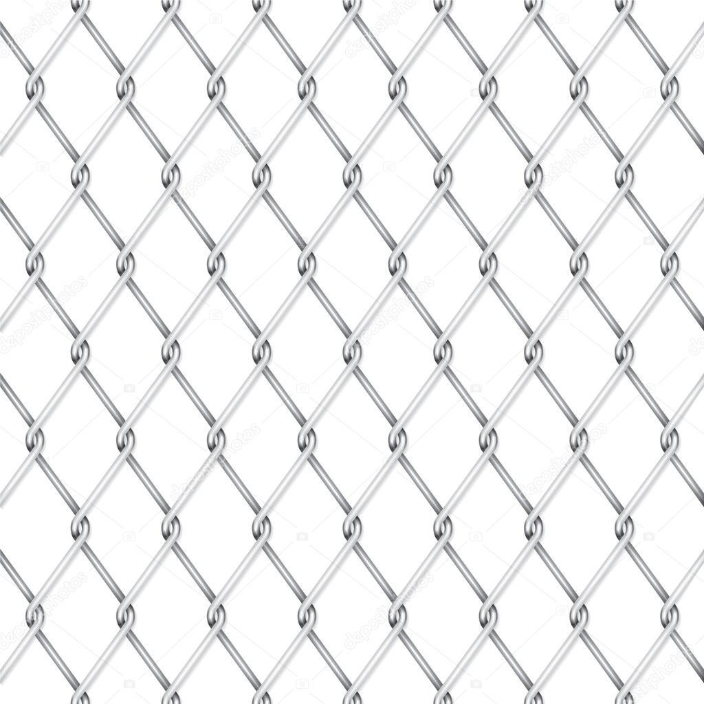 Illustration of wire fence with white background