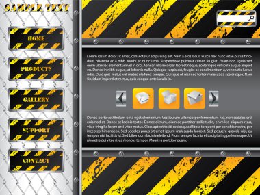 Wire fence website template design clipart