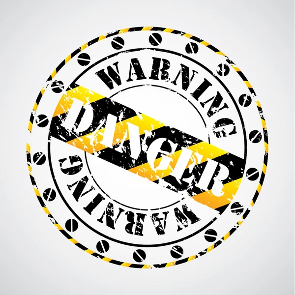 Cool Grunge Warning Seal Design — Stock Vector