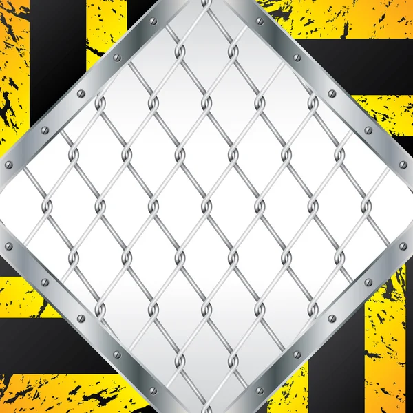 Diseño de valla cableada abstracta con elementos de rayas grunge — Vector de stock