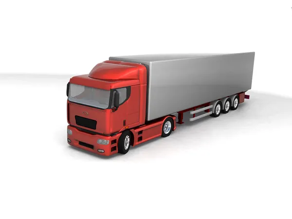 Изолированный 3D грузовик — стоковое фото