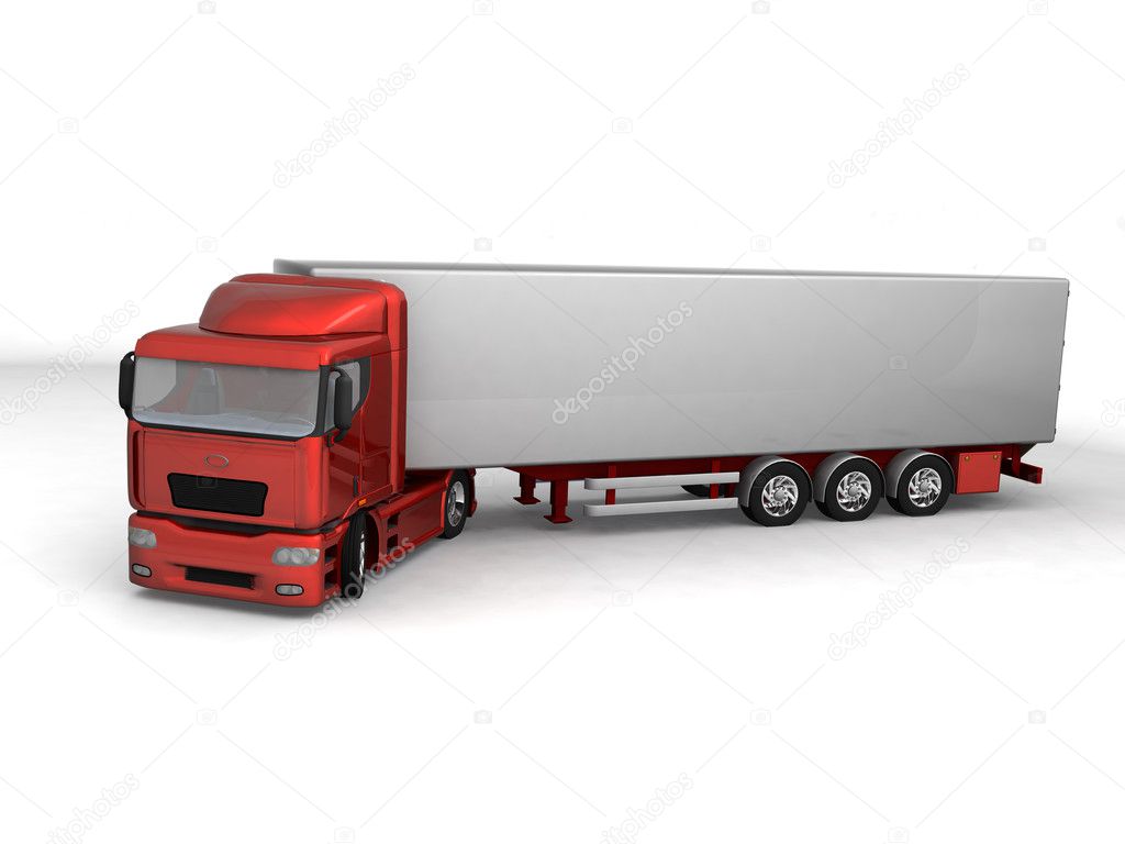 Perspective view of 3d truck