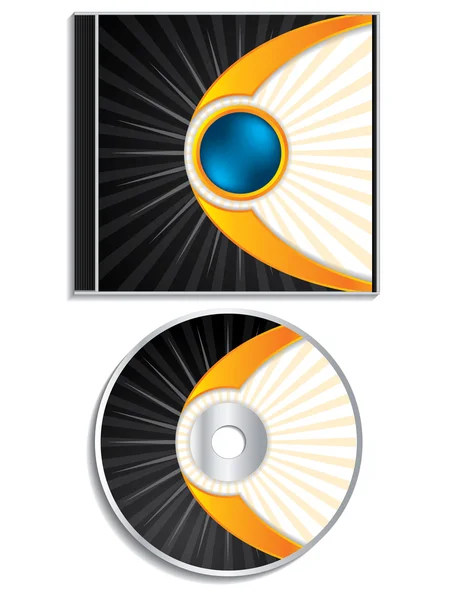 Soyut cd ve kapak tasarımı — Stok Vektör