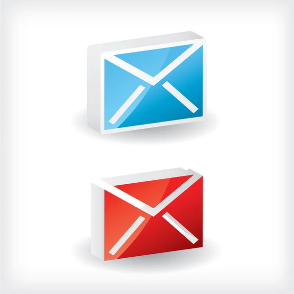 3D-e-mail pictogrammen — Stockvector