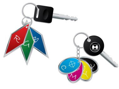 RGB ve cmyk keyholders