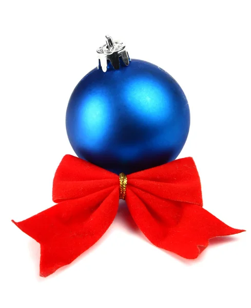 Íj és karácsonyi labda egy új évet fa dekoráció — Stock Fotó