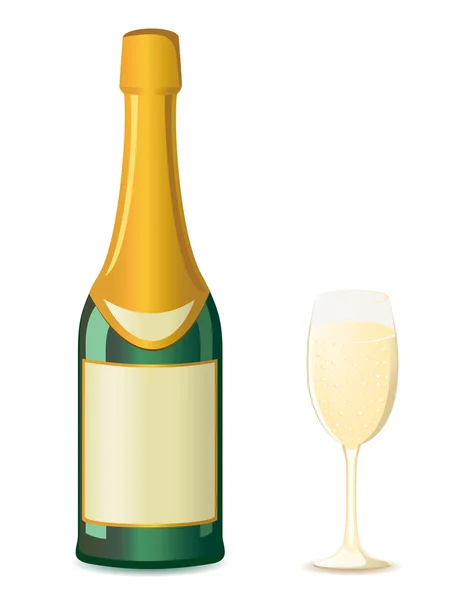 Champagne vectorillustratie — Stockvector