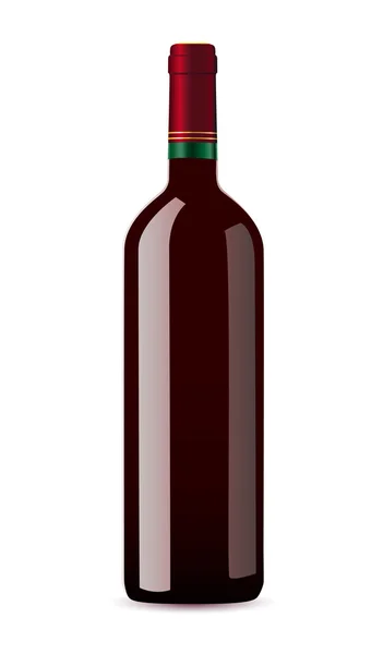 Flaskan med rödvin — Stockfoto