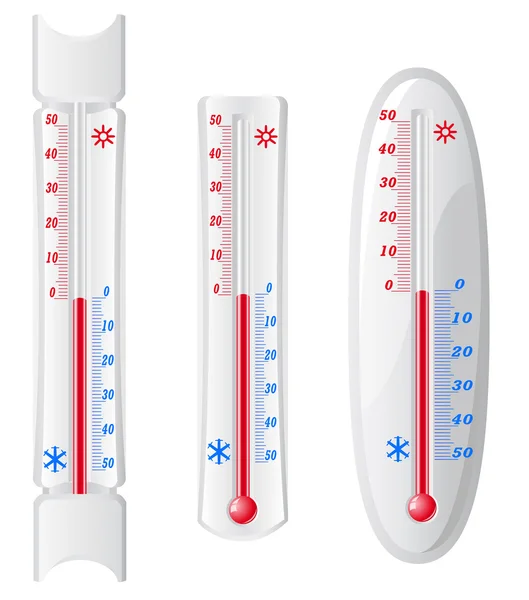 Θερμόμετρο για τη λήψη της θερμοκρασίας στο δρόμο — Φωτογραφία Αρχείου
