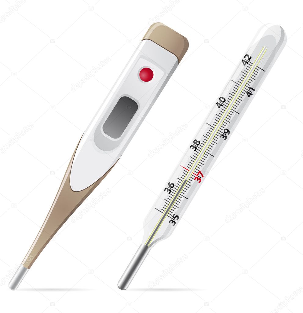 Medical thermometer illustration