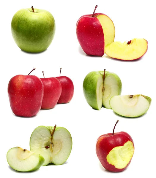 Äpple röd och grön — Stockfoto