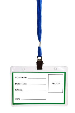 Card empty ID badge clipart