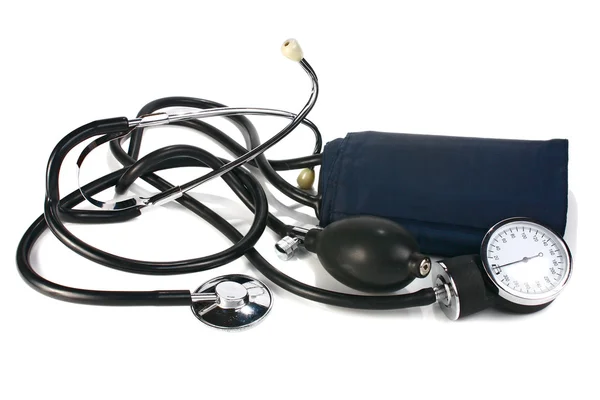 Un dispositivo che legge la pressione sanguigna — Foto Stock