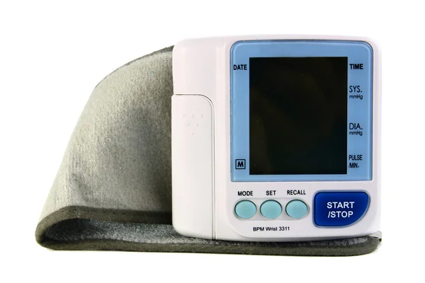 Um dispositivo eletrônico que lê a pressão arterial — Fotografia de Stock