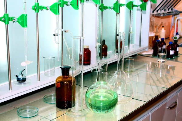 Laboratory beakers — Stock Photo, Image
