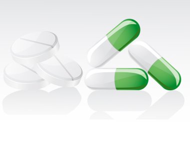 Pills vector illustration clipart